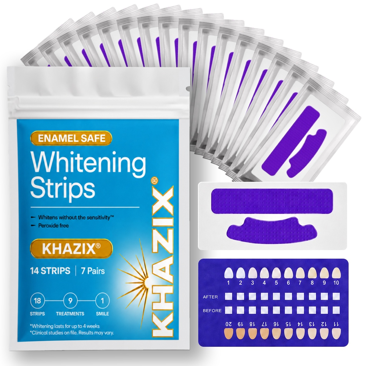Teeth Whitening Strips Crest - 7 paar tandenbleekstrips voor een witter