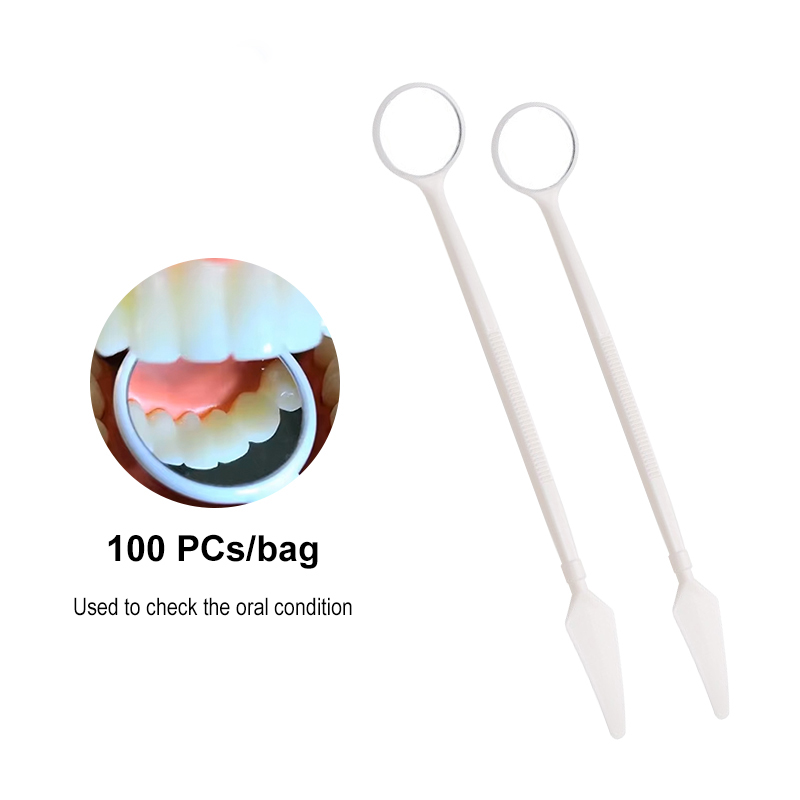 Teeth Whitening For Photos - 100 stuks/zakje Tandheelkundige Mondspiegel Wegwerp Mondfoto