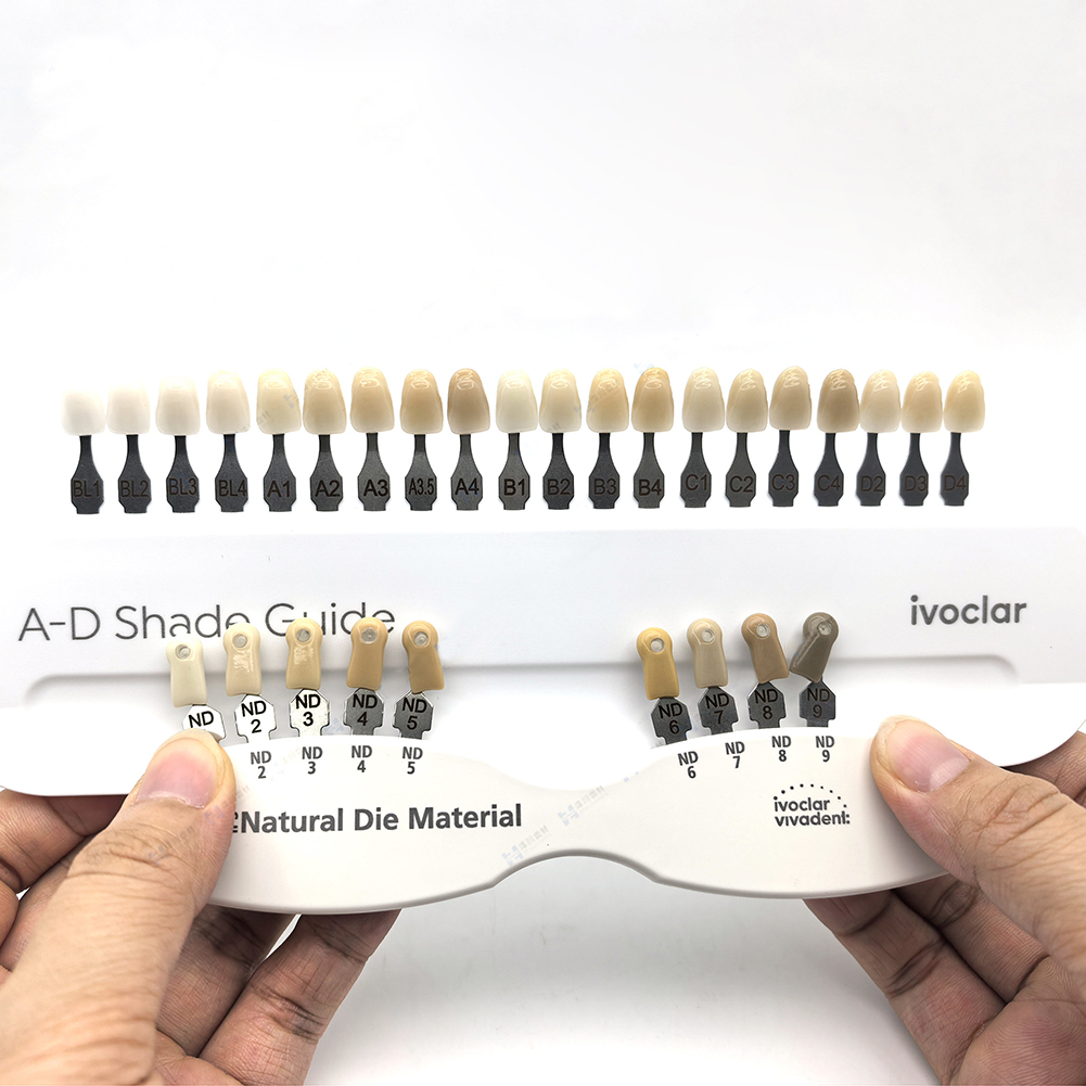 Teeth Whitening Shade Guide - Ivoclar Tandkleurenweergavekaart Kroonrestauratie Bleekmiddelvergelijker Porseleinen plaat