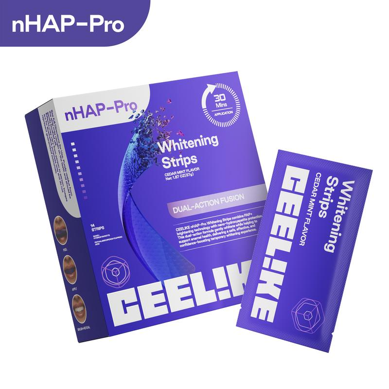 Teeth Whitening Retainer - Paarse Tandbleekstrips 14 stuks Emaille-vriendelijk 2-7