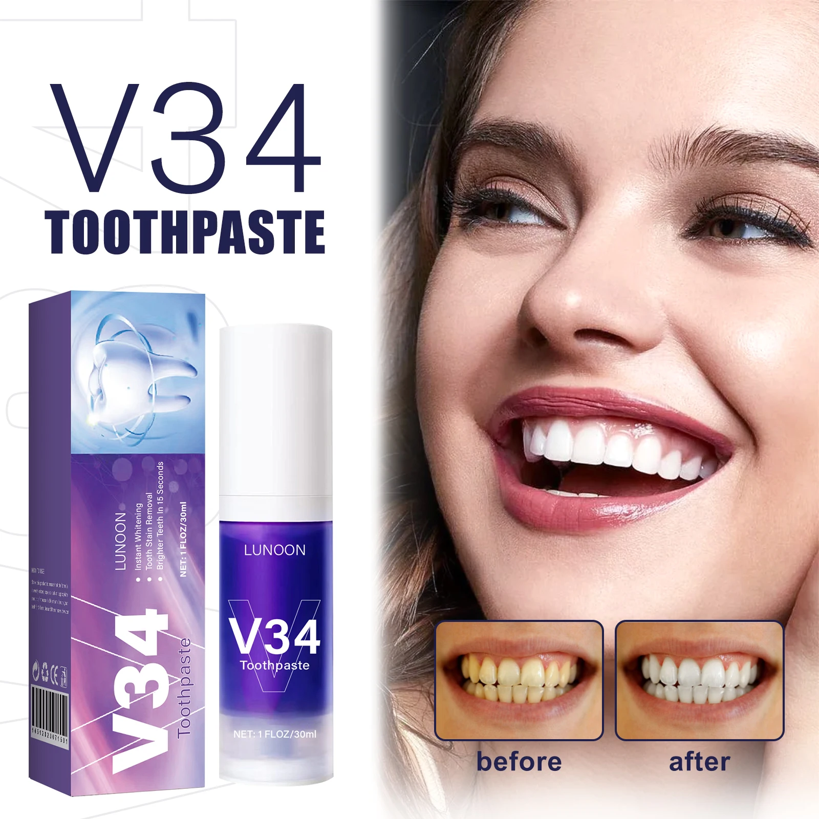 Teeth Whitening Mousse - 50ml Mousse Tandpasta Tandenreiniging Tandvlek Orale