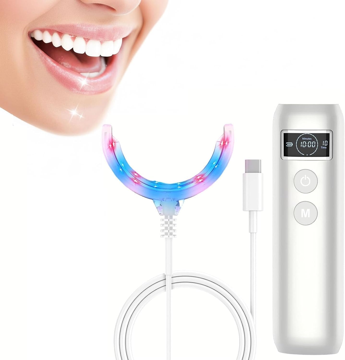 Teeth Whitening With Trays - Tandenbleek-acceleratorlamp Blauw & Rood Licht LED