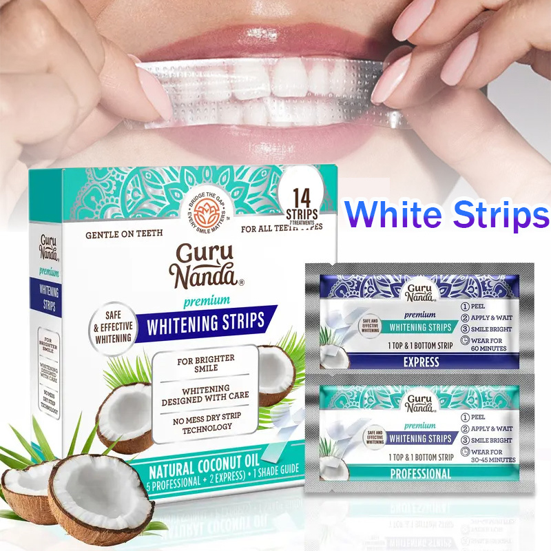 Teeth Whitening Strips Crest - 1/2/3 Dozen Kokosolie Witte Strips, Tandenbleekstrips