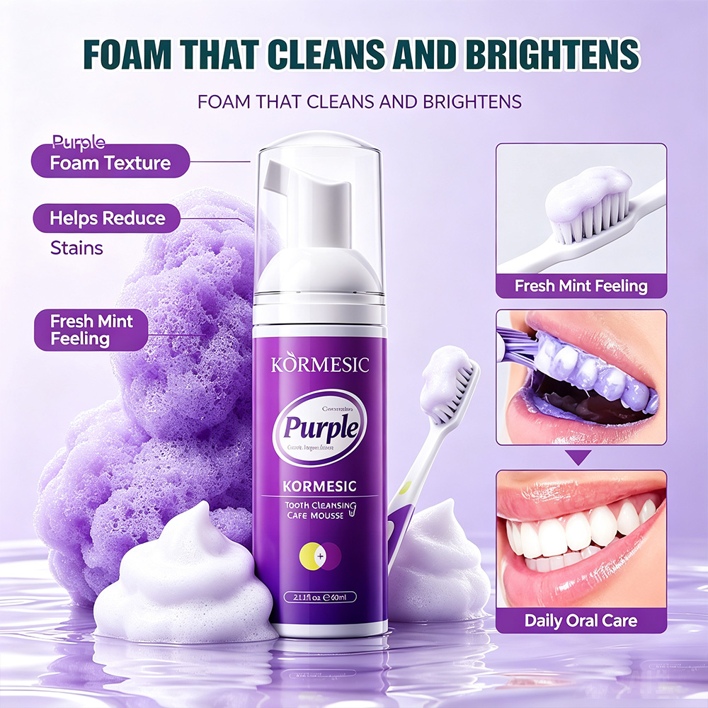 Teeth Whitening Mousse - Paarse Whitening Tand Mousse Schuim V34