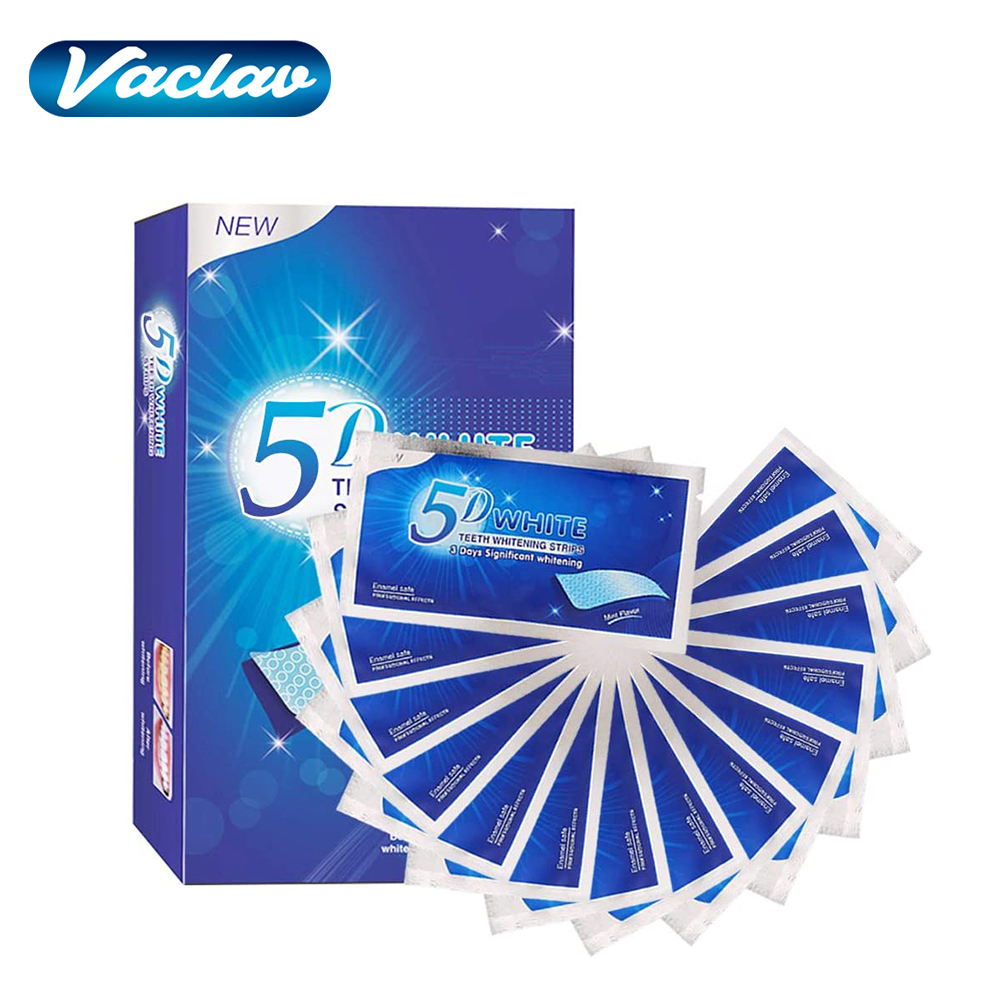 Teeth Whitening Led Kit - 5D Witmakende Tandstrips, Whitening Gel, Witmakende