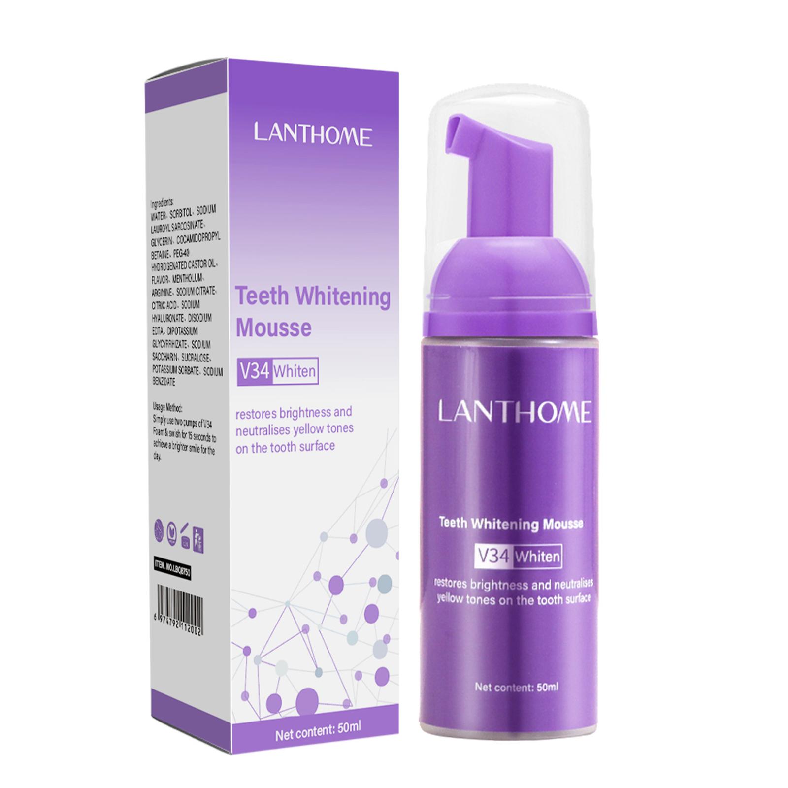 V34 Mousse Tanden Reinigen Tan - Teeth Whitening Mousse recensie en prijs