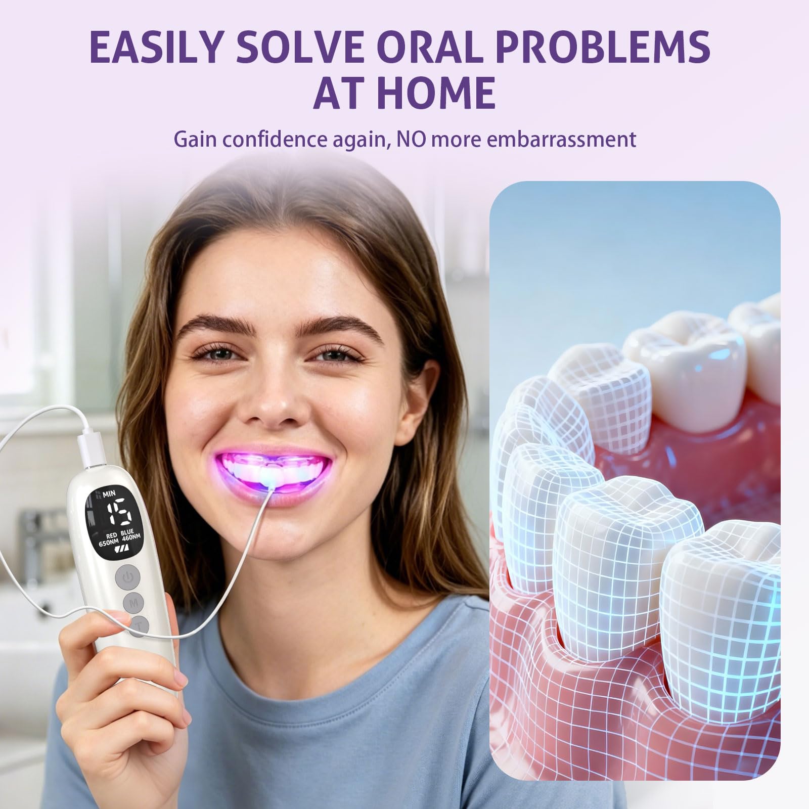 Rood Blauw Lichttherapie Tande - Teeth Whitening Led Kit recensie en prijs