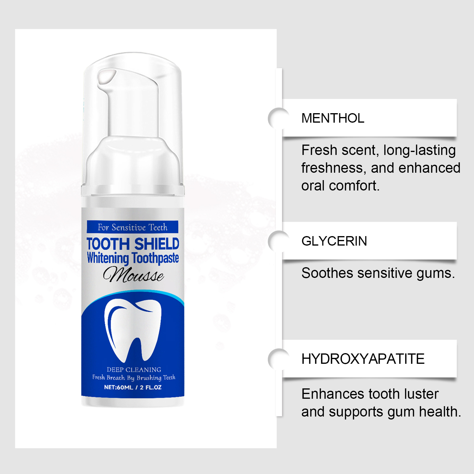 Hydroxyapatiet Bright Whitenin - Teeth Whitening Mousse recensie en prijs