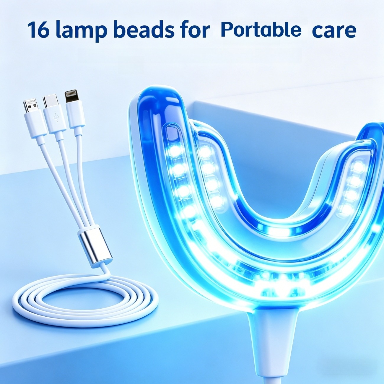 LED draagbare tandenbleekset,  - Teeth Whitening Led Kit recensie en prijs