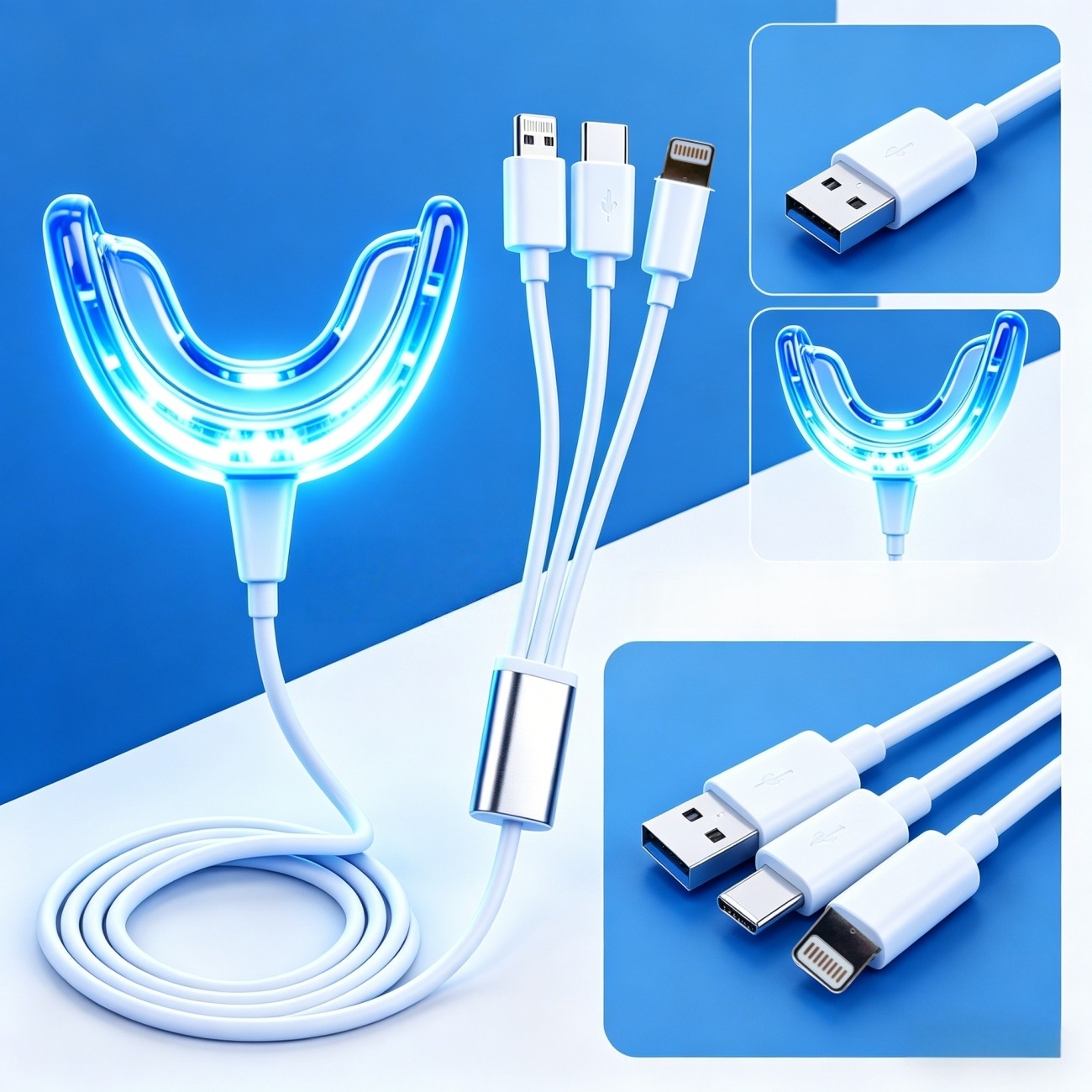 LED draagbare tandenbleekset,  - Teeth Whitening Led Kit recensie en prijs