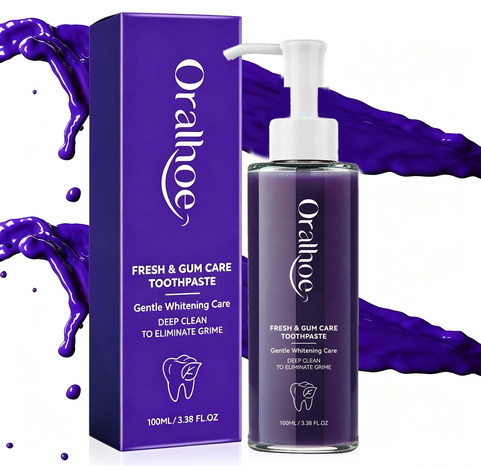 Paarse tandpasta voor het blek - Teeth Whitening Mousse recensie en prijs