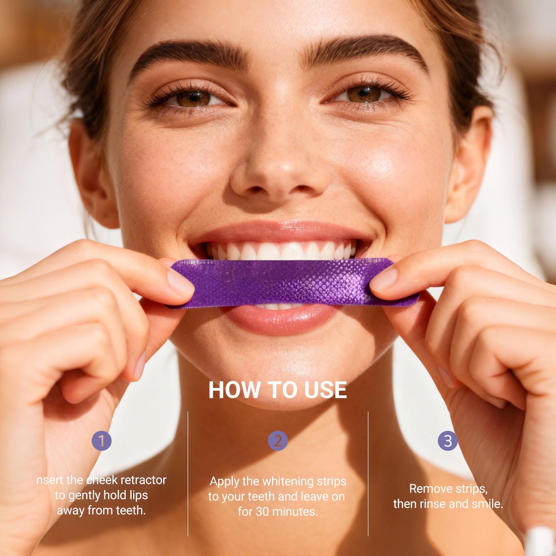 Paarse Tandbleekstrips 14 stuk - Teeth Whitening Retainer recensie en prijs