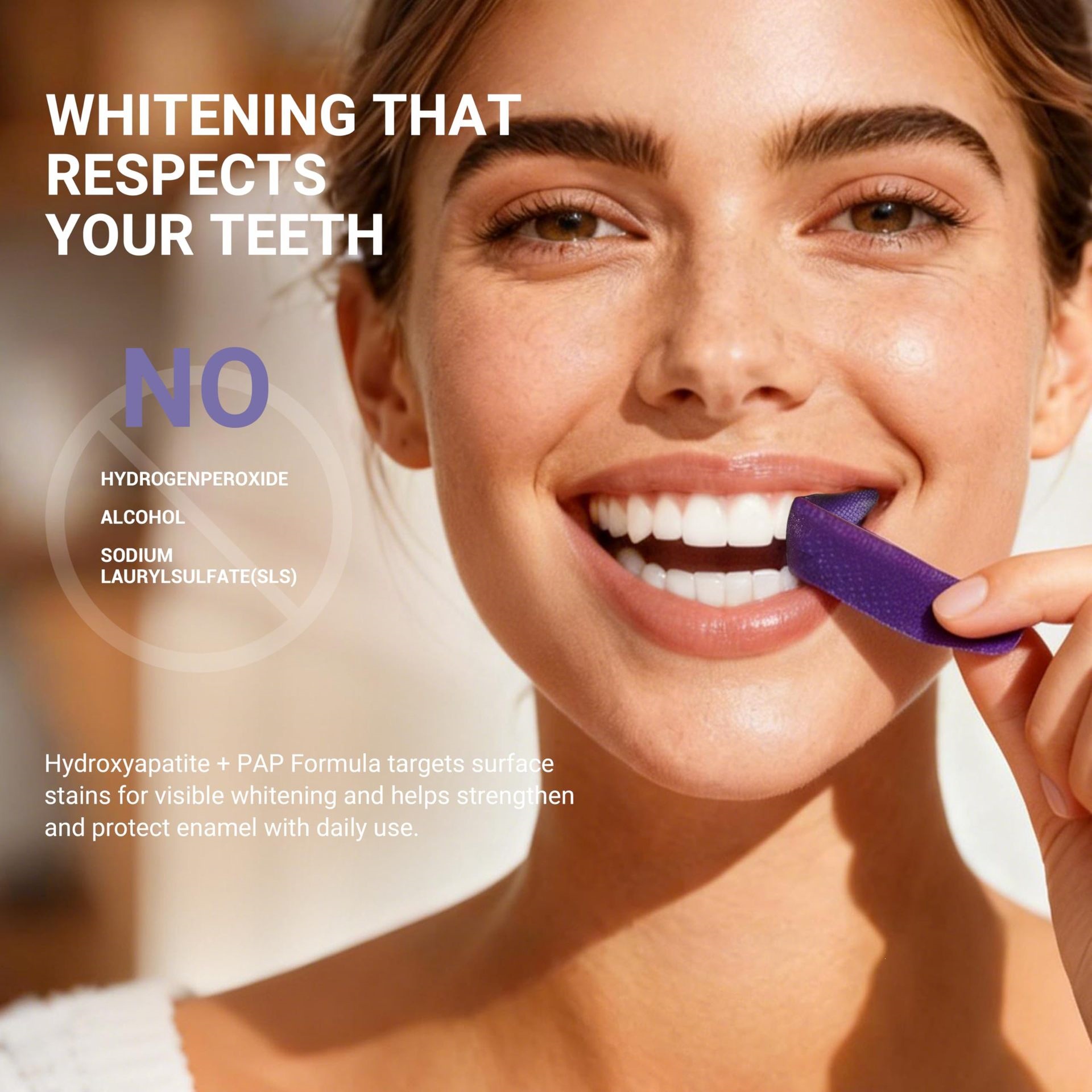 Paarse Tandbleekstrips 14 stuk - Teeth Whitening Retainer recensie en prijs