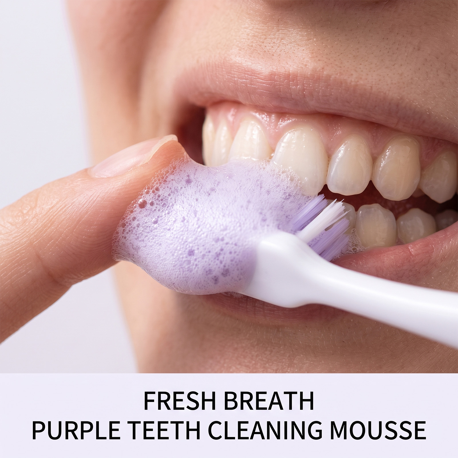 Paarse Tandpasta Mousse Schuim - Teeth Whitening Mousse recensie en prijs