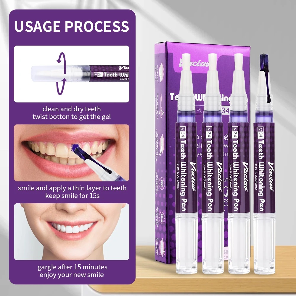 Vaclav V34 Paarse tandenbleekg - Teeth Whitening With Peroxide recensie en prijs